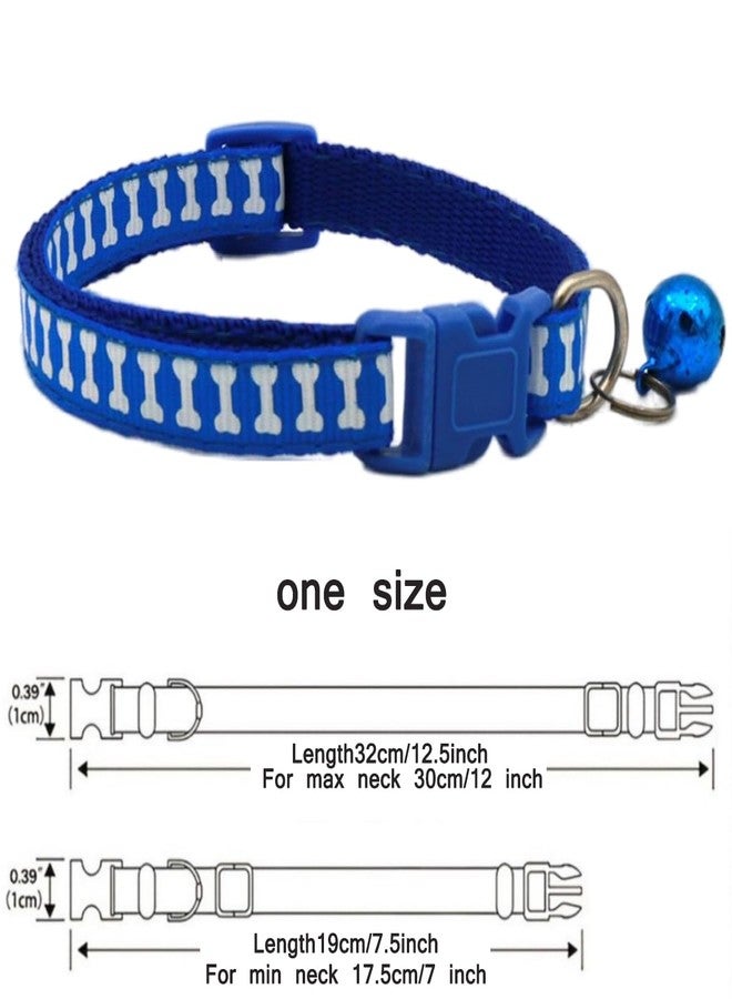 cyhaen Dark Blue Dog Collar with Bells for Small Dogs，Soft Nylon Xs Dog Collar with Bell for XXS Xs Tiny Little Girl Female Kitten Girls Animal,Neck 7.5-12.5 Inch - Image 5